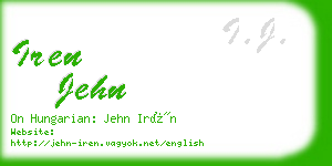 iren jehn business card